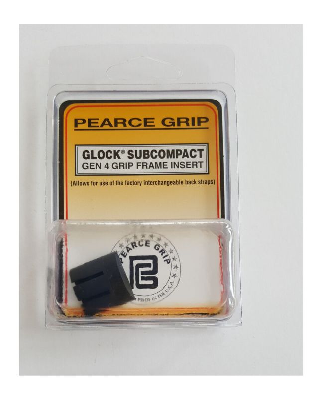 Photo 1 of Pearce Grips PG-G4SC Frame Insert for Glock Gen 4 Sub-Compact Frames Black