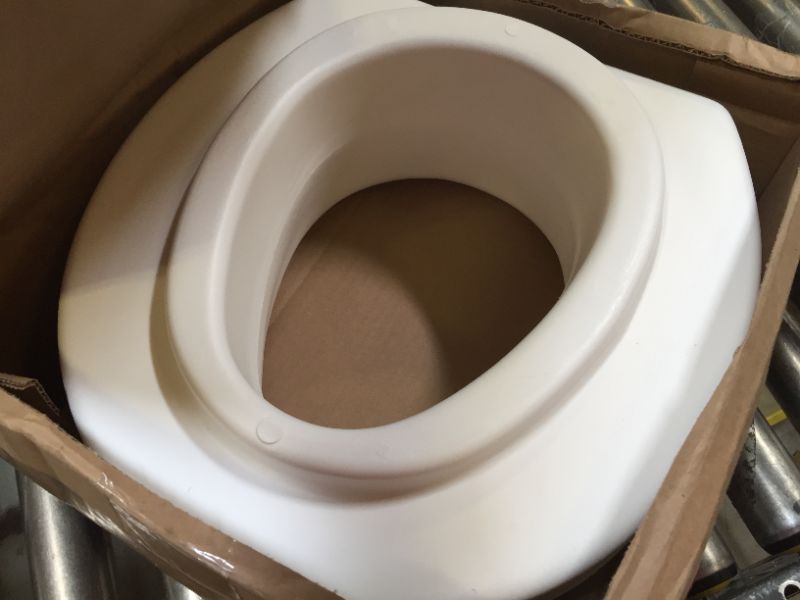 Photo 2 of HealthSmart Raised Toilet Seat Riser That Fits Most Standard Bowls for Enhanced Comfort and Elevation with Slip Resistant Pads, 15x15x5, New and Improved