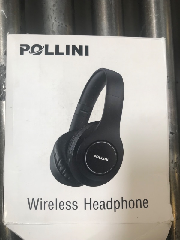 Photo 2 of Bluetooth Headphones Wireless, pollini 40H Playtime Foldable Over Ear Headphones with Microphone, Deep Bass Stereo Headset with Soft Memory-Protein Earmuffs for iPhone/Android Cell Phone/PC (Black)