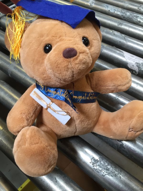 Photo 2 of 2023 Graduation Gifts for Her 11 Inch Graduation Plush Bear Toy with Blue Hat Congrats Grad for Nurse Kindergarten Elementary High School College Class of 2023 (Hold Diploma)
GLUE ON ACCESSORIES COMING UNDONE 