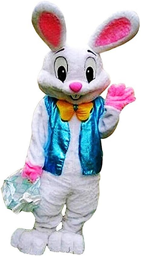 Photo 1 of Adult Plush Easter Bunny Costume Rabbit Mascot Costume
