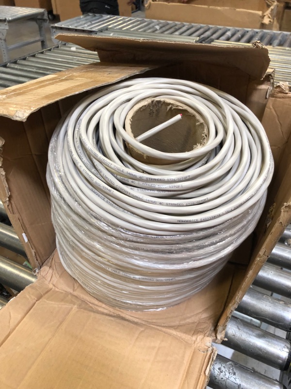 Photo 2 of Monoprice Origin Series 12 Gauge AWG 4 Conductor Burial Rated Speaker Wire / Cable - 250ft Gray Outdoor Compatible Water Resistant Jacket With Color Coded 100% Pure Bare Oxygen-Free Copper Conductors