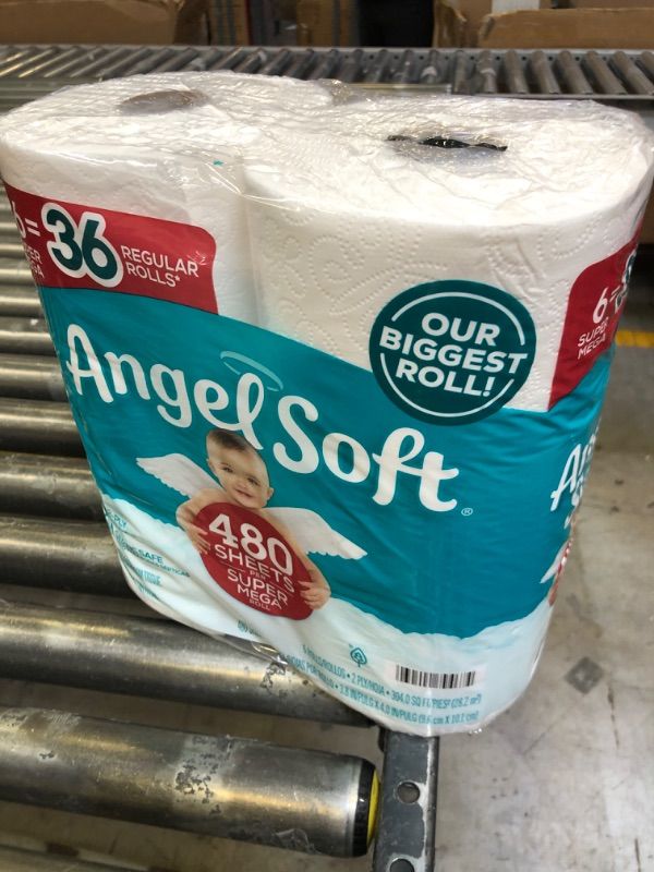 Photo 2 of Angel Soft Super Mega Toilet Paper, 6 Super Mega Rolls