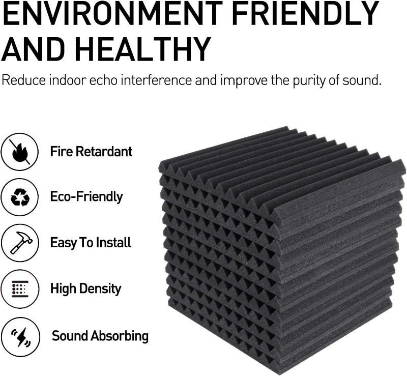 Photo 1 of  Soundproofing Noise Cancelling Wedge Panels for Home Office Recoding Studio