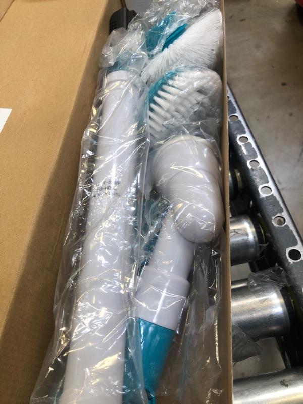 Photo 2 of  Essentials Cleaning Supplies,Electric Spin Scrubber,Electric Cleaning Brush with Handle,Power Scrubbers for Cleaning Bathroom