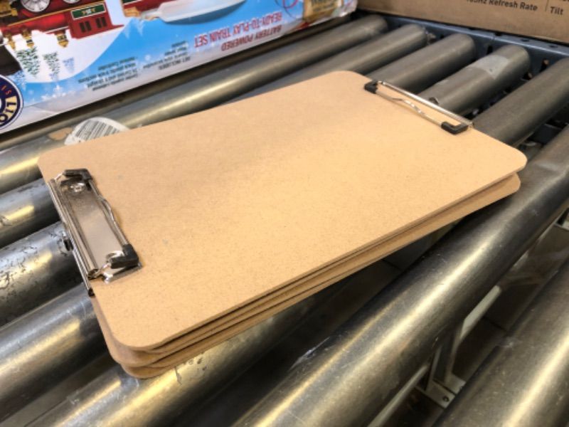 Photo 2 of Letter Size Clipboards with Low Profile Clip (Set of 5) - Wood Clipboards Bulk 5 Pack, Heavy Duty Clipboard, Back to School Teacher Classroom Supplies, School Supplies for College Students
