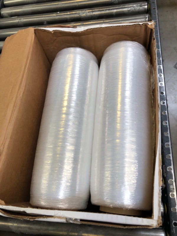 Photo 2 of PackageZoom Pre Stretched 15” x 1500 ft 4 Rolls Stretch Wrap Film Clear Cling Plastic for Moving and Packaging Stretch Wrap 15" wide x 1500 ft x 4 Rolls