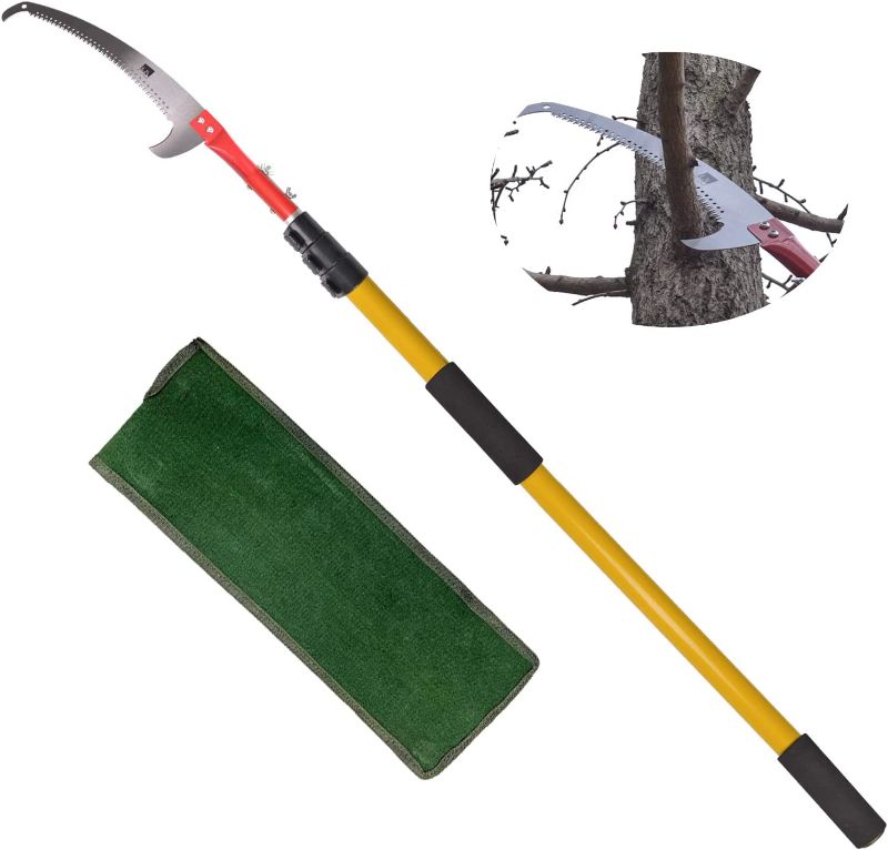 Photo 1 of 5.6-14 Foot Telescoping Pole Saws for Tree Trimming, Extendable Tree Trimmer Pruning Saw for Branches, Manual Branch Cutter Tree Pruner