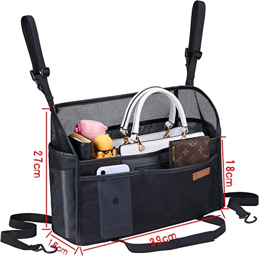 Photo 2 of  Car Net Pocket Handbag Holder Between Seats Back Storage Organizer Purse Holder