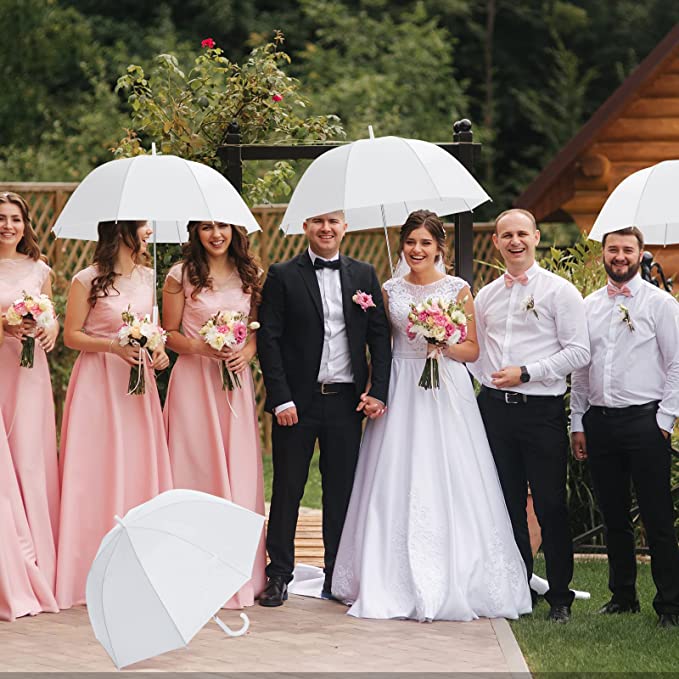 Photo 1 of  White Wedding Bubble Umbrellas 