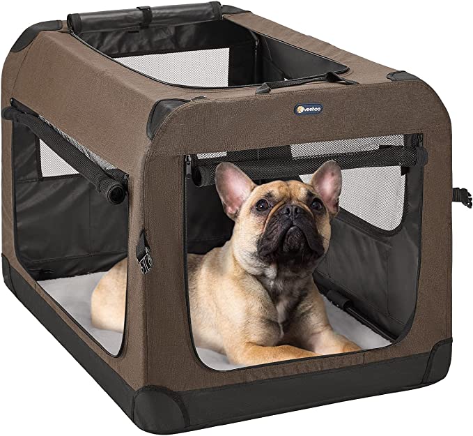 Photo 1 of  Folding Soft Dog Crate, 3-Door Pet Kennel for Crate-Training Dogs, 5 x Heavy-Weight Mesh Screen