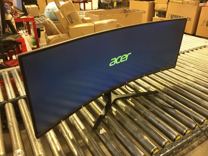 Photo 2 of Acer EI431CR Pbmiiipx 43" 1800R Curved DWFHD (3840 x 1200) VA Gaming Monitor with AMD Radeon FreeSync Technology, 120Hz, VESA Certified DisplayHDR400, DCI-P3 (Display Port & 3 x HDMI Ports), Black