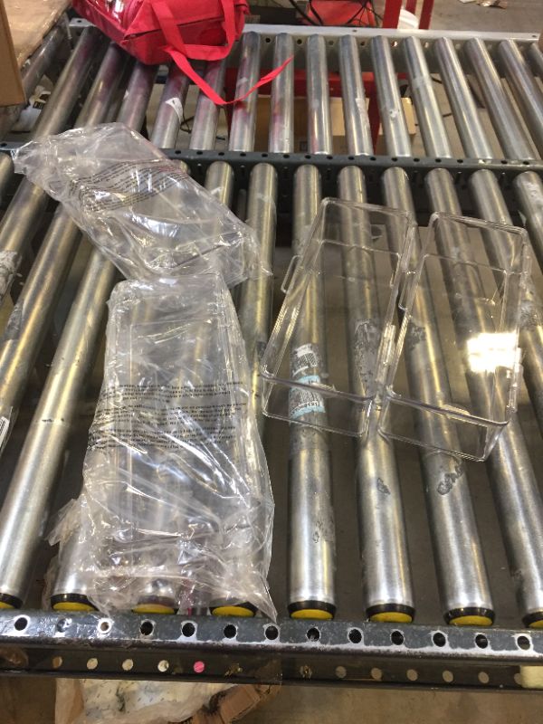 Photo 1 of 13x5 clear container with hinged lid 4 pack