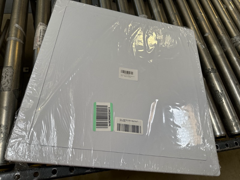 Photo 1 of Suteck Plastic Access Panel for Drywall Ceiling 18 x 18 Inch Reinforced Plumbing Wall Access Doors Removable Hinged White 18 x 18