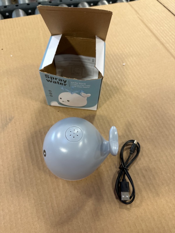 Photo 1 of 2023 Upgraded Baby Bath Toys, 1500 mAh Rechargeable Bath Toys with Double Layer Waterproof, Light Up Whale Spray Water Bathtub Toys for Toddlers Infant Kids Boys Girls, Pool Bathroom Baby Toy Gray whale