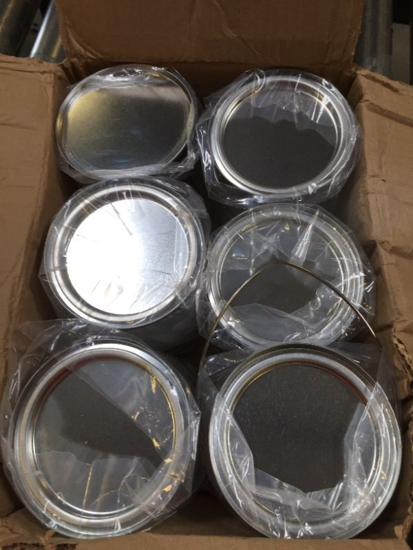 Photo 2 of Clear Paint Can Containers with Metal Lids (Set of 6 Plastic Buckets) Great for Party Favors, Decor and DIY Projects