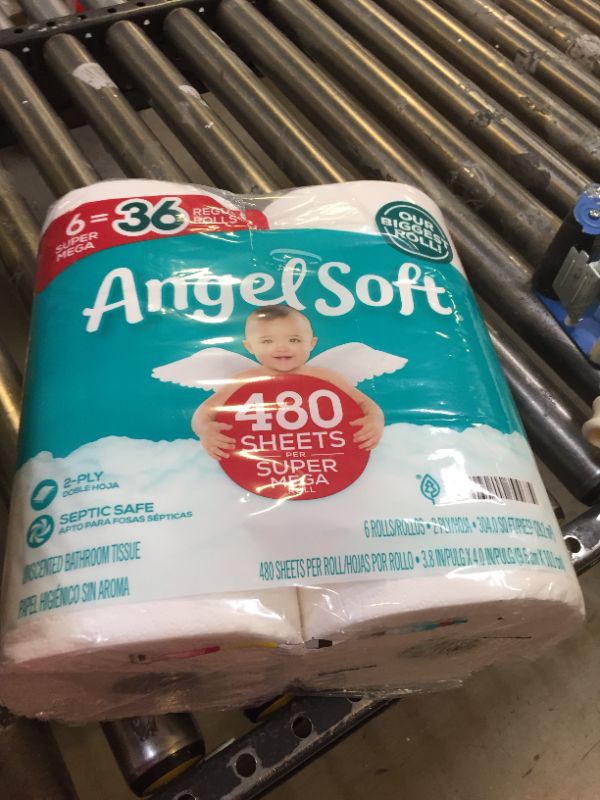 Photo 2 of Angel Soft Super Mega Toilet Paper, 6 Super Mega Rolls