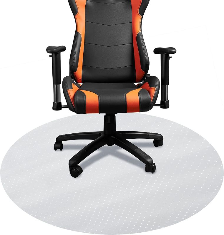 Photo 1 of  Circle Gaming Chair Mat, Computer and Office Chair Mat for hard floors , Clear,  5ft
