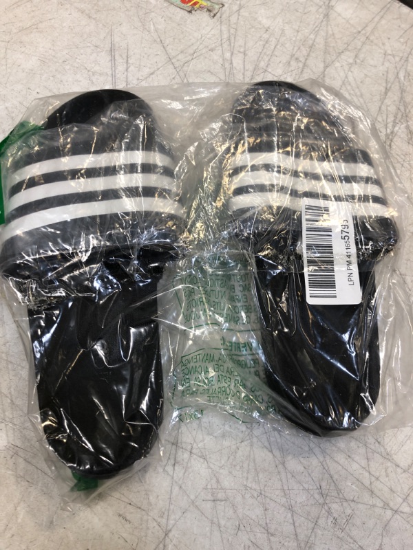 Photo 1 of adidas Unisex-Adult Adilette Slide Sandal 10 Women/9 Men Core Black/White