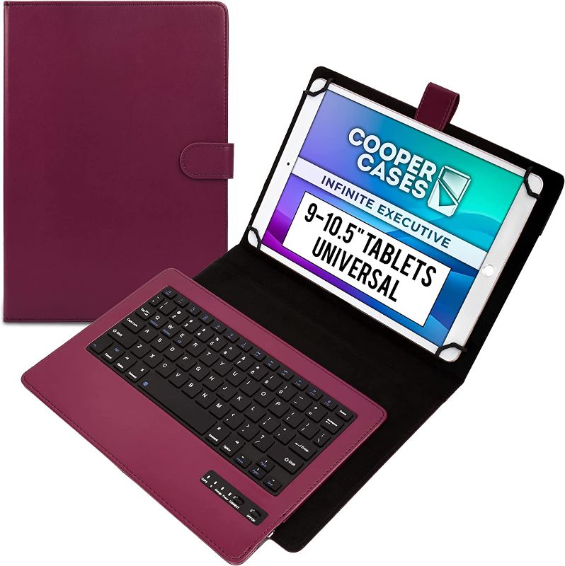 Photo 1 of Cooper Infinite Executive Keyboard Case Tablets | Leather Folio Cover & Bluetooth Wireless Keyboard with Hotkeys FITS 7-8 INCH TABLETS
