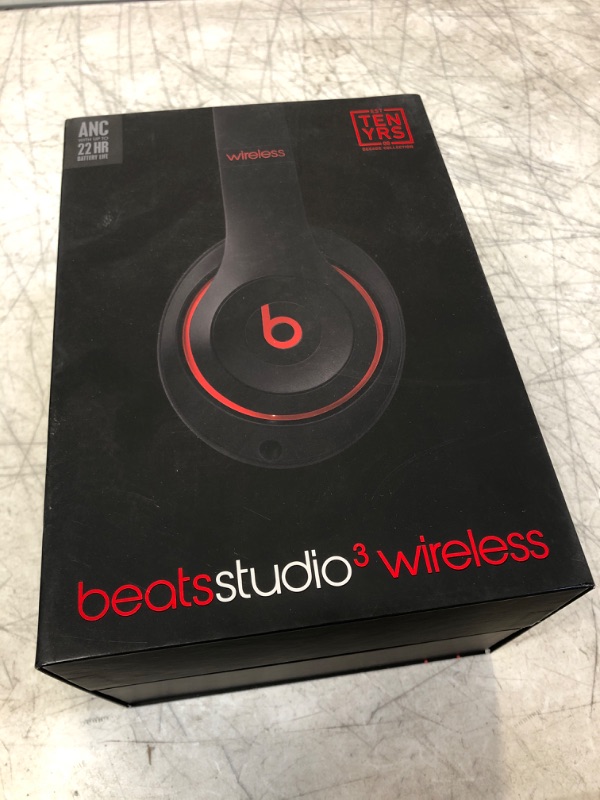 Photo 5 of Beats Studio3 Wireless Noise Cancelling Over-Ear Headphones - Apple W1 Headphone Chip, Class 1 Bluetooth, 22 Hours of Listening Time, Built-in Microphone - Defiant Black-Red (Latest Model) Defiant Black-Red Studio3