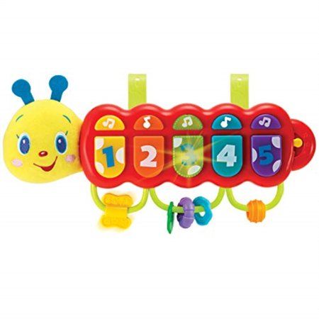 Photo 1 of KiddoLab Lira the Caterpillar Baby Music Light up Toy Piano for 3 Months Age and Older Babies. Attachment for Crib Stroller an
