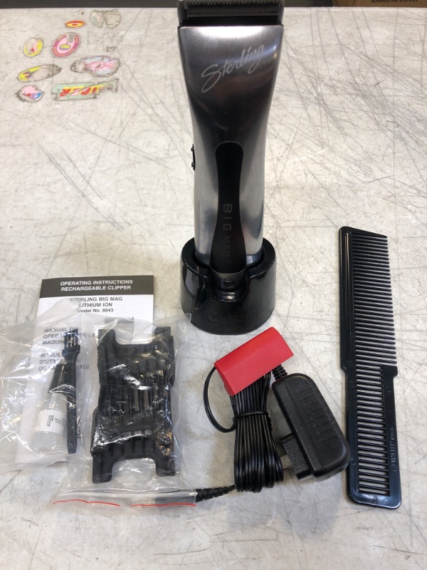 Photo 2 of Wahl Professional - Sterling Big Mag Clipper - Salon-Quality, Cordless, Electric Hair Clipper with Rotary Motor - Silver
