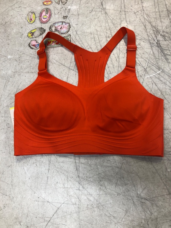 Photo 2 of All in Motion Women's High Support Embossed Racerback Run Bra - (XS Vibrant Orange)
