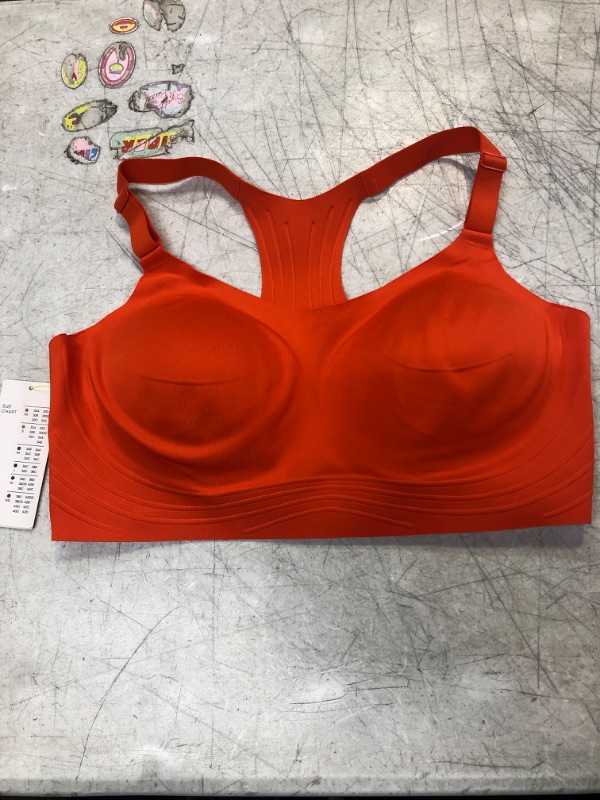 Photo 2 of All in Motion Women's High Support Embossed Racerback Run Bra - (M - Vibrant Orange)
