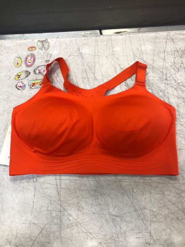 Photo 2 of All in Motion Women's High Support Embossed Racerback Run Bra - (XL - Vibrant Orange)
