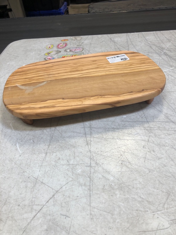 Photo 2 of 11" x 7" Olivewood Elevated Serving Board - Threshold
