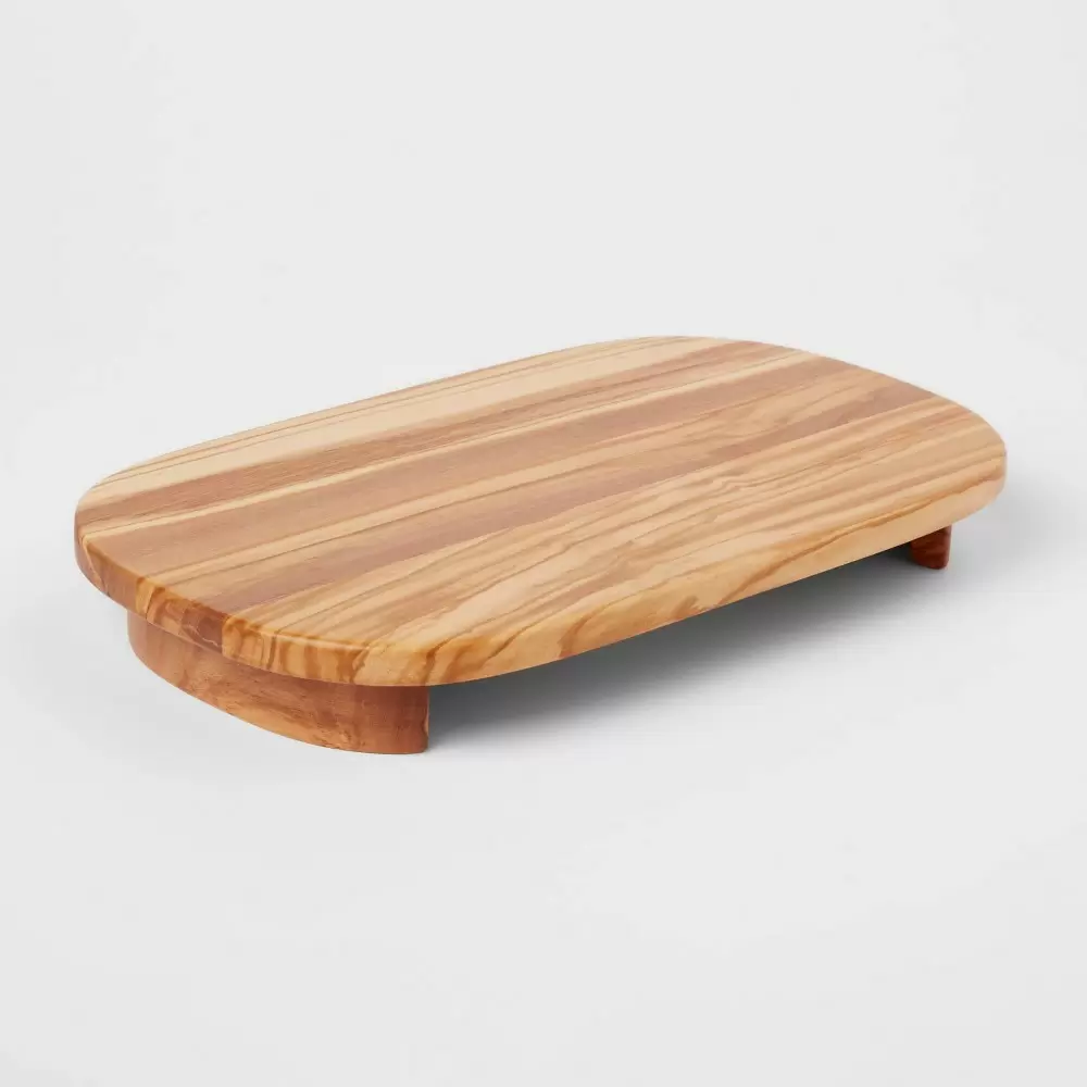 Photo 1 of 11" x 7" Olivewood Elevated Serving Board - Threshold
