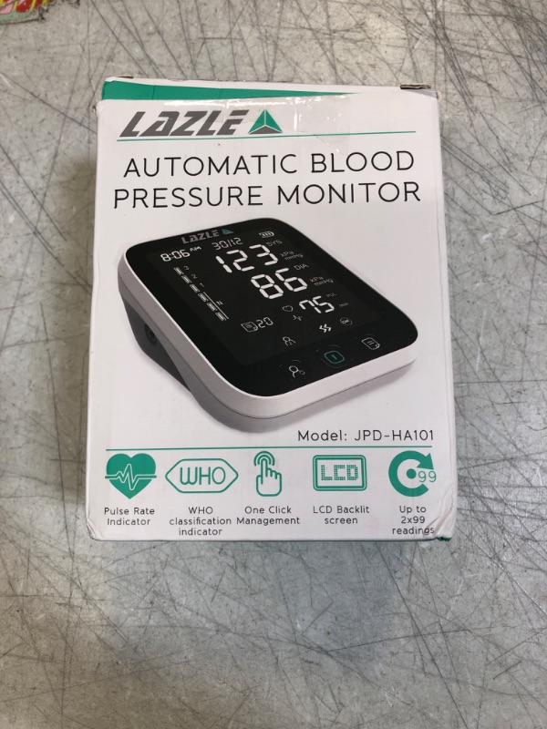 Photo 3 of All New 2022 LAZLE Blood Pressure Monitor - Automatic Upper Arm Machine & Accurate Adjustable Digital BP Cuff Kit - Largest Backlit Display - 200 Sets Memory, Includes Batteries, Carrying Case