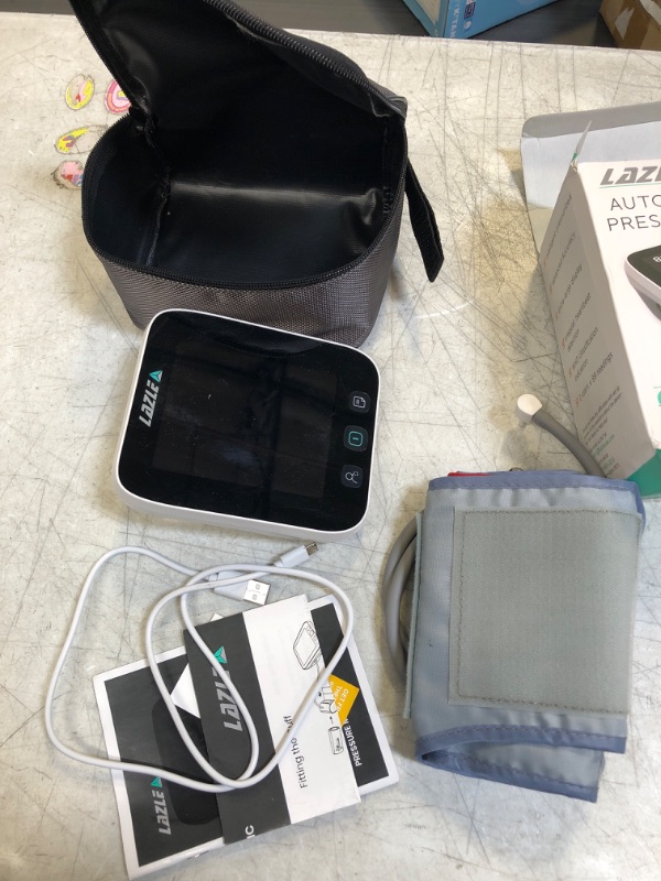 Photo 2 of All New 2022 LAZLE Blood Pressure Monitor - Automatic Upper Arm Machine & Accurate Adjustable Digital BP Cuff Kit - Largest Backlit Display - 200 Sets Memory, Includes Batteries, Carrying Case