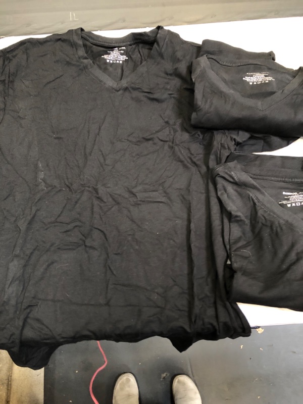 Photo 1 of 3 Pack Black V-Neck Shirts L