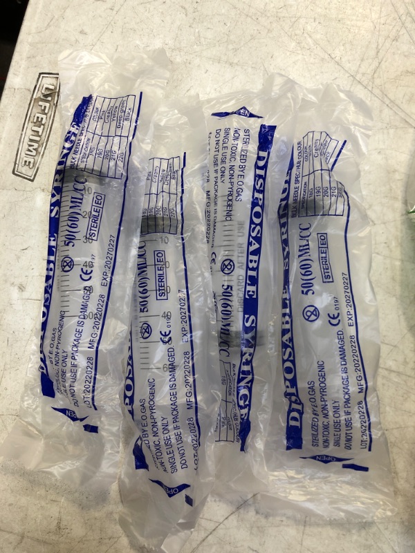 Photo 1 of 4 PACK DISPOSABLE SYRINGE 60ML