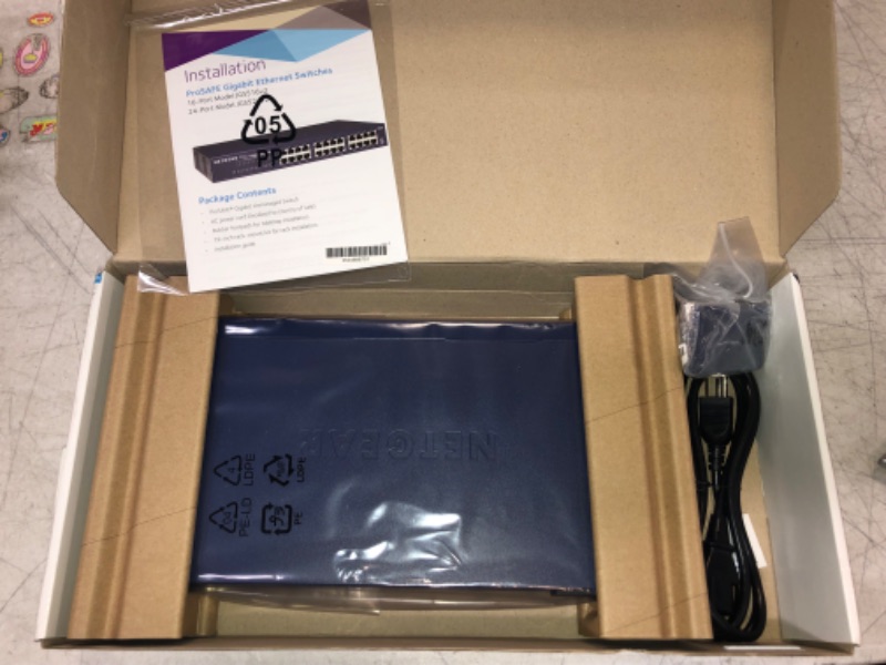 Photo 1 of NETGEAR 24-Port Gigabit Ethernet Unmanaged Switch (JGS524) - Desktop or Rackmount, and Limited Lifetime Protection 24 port | Rackmount