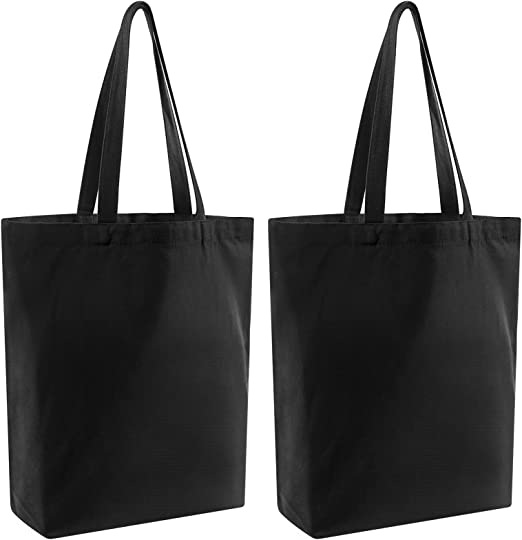 Photo 1 of 2 Pcs Reusable Large Canvas Tote Bags, Blank Multi-purpose Canvas Bags, Suitable for DIY Project, Grocery, Shopping.
