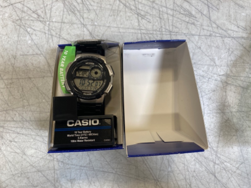 Photo 2 of Casio Men's AE1000WD-1AVCF Silver-Tone Digital Watch