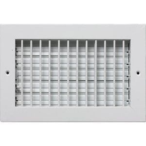Photo 1 of 14 W X 8 H Adjustable AIR Supply Diffuser - HVAC Vent Cover Sidewall or Ceiling - Grille Register - High Airflow - White [Out
