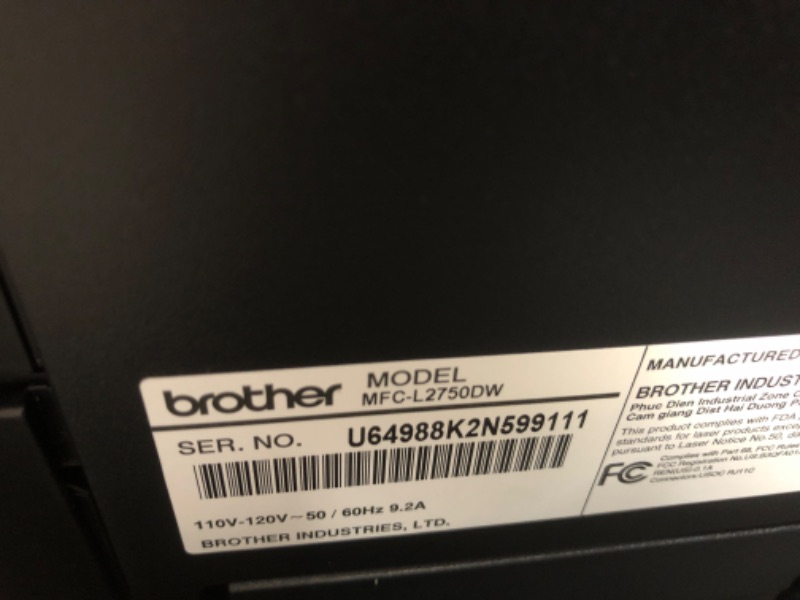 Photo 1 of Brother MFCL2750DW Monochrome All-in-One Wireless Laser Printer, Duplex Copy & Scan, Refresh Subscription and Amazon Dash Replenishment Ready New Model: MFCL2750DW