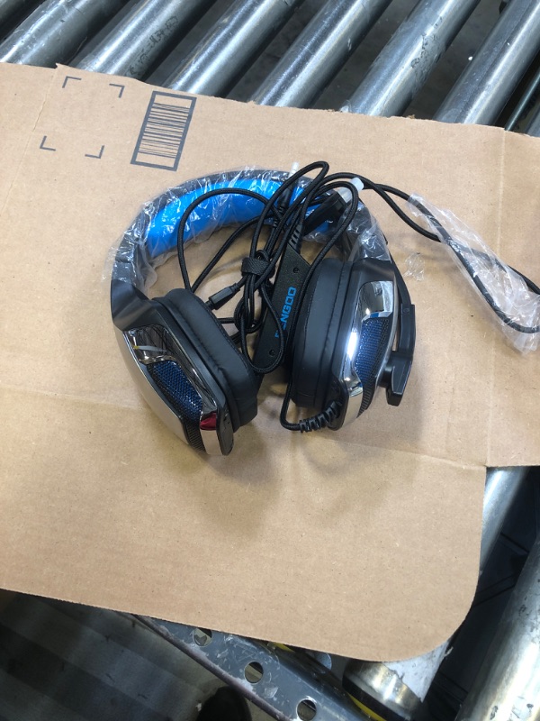 Photo 2 of BENGOO V-4 Gaming Headset for Xbox One, PS4, PC, Controller, Noise Cancelling Over Ear Headphones with Mic, LED Light Bass Surround Soft Memory Earmuffs for PS2 Mac Sega Dreamcast PS5 Games