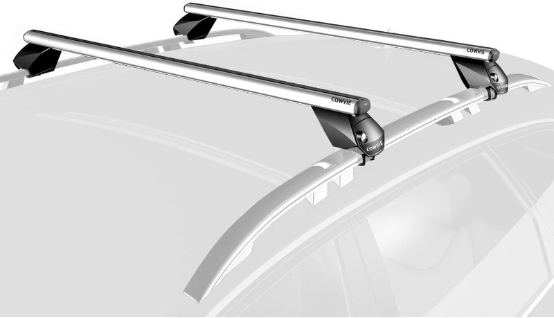 Photo 1 of  Aluminum Universal Roof Rack Cross Bars keyed Locks Fully Assembled Silver Color - Fit Raised Side Rails