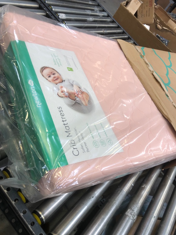 Photo 2 of Newton Baby Crib Mattress and Toddler Bed - 100% Breathable, Babies Can Breathe Right Through It, 100% Washable, Non-Toxic, Better Than Organic - Removable Cover -Deluxe 5.5" Thick - Pink