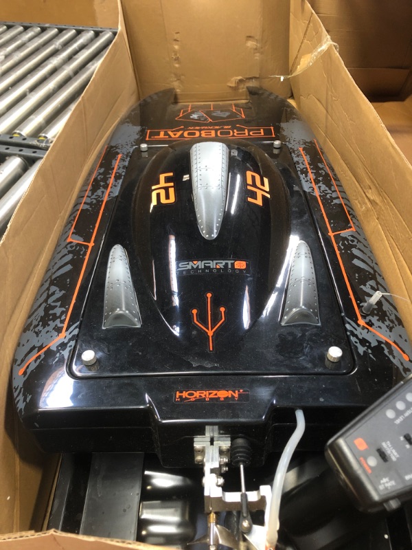 Photo 2 of Pro Boat RC Blackjack 42" 8S Brushless Catamaran RTR Battery and Charger Not Included Black/Orange PRB08043T1