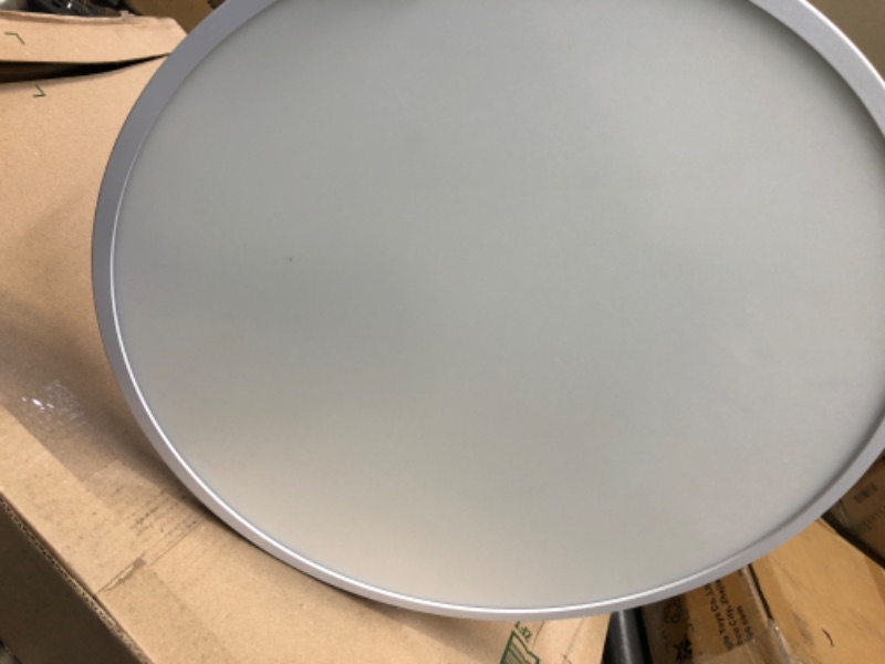 Photo 2 of 32 Inch Oval LED Flat Panel Light, White, 38W, 3800lm, 3000K/4000K/5000K CCT Selectable, 120°Beam Angle, Dimmable Edge-Lit Flush Mount Ceiling Light Fixture 
