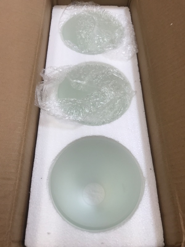 Photo 1 of Anmire 3 Pack Frosted Glass Shade, Bell Shaped Light Fixture Replacement Globe or Cover with 1-5/8-Inch Fitter for Chandelier Wall Sconce Pendant Light, G0030

