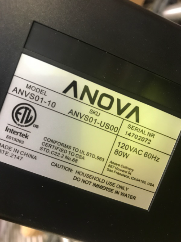 Photo 1 of Anova Culinary ANVS01-US00 Anova Precision Vacuum Sealer, Includes 10 Precut Bags, For Sous Vide and Food Storage & Vacuum Sealer Bags (Pre-cut)