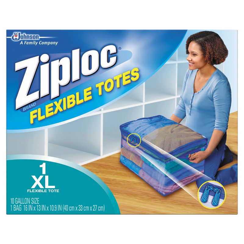 Photo 1 of Ziploc Flexible Totes Clothes and Blanket Storage Bags, Perfect for Closet Organization and Storing Under Beds, XL, 1 Count 1ct - XL