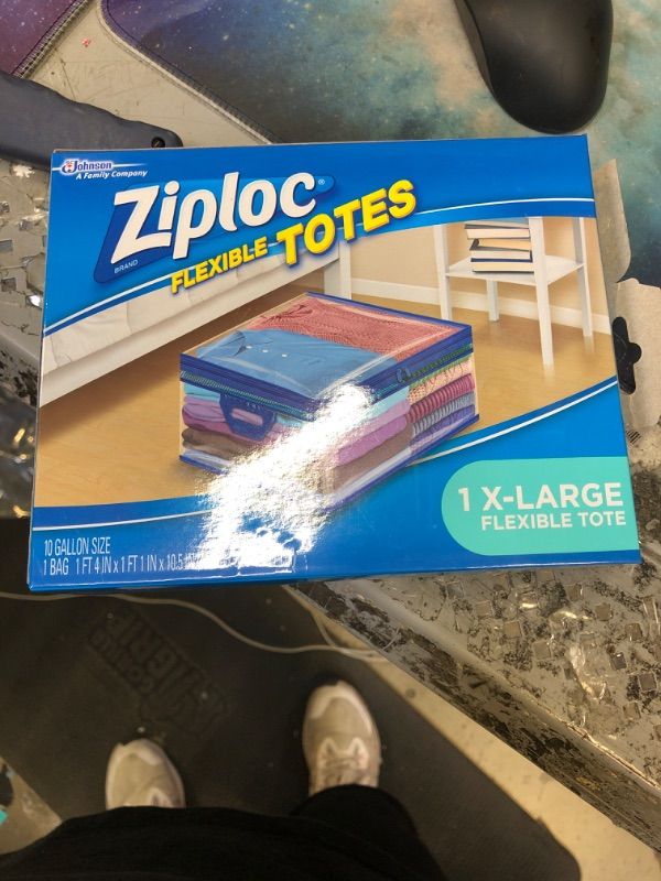 Photo 2 of Ziploc Flexible Totes Clothes and Blanket Storage Bags, Perfect for Closet Organization and Storing Under Beds, XL, 1 Count 1ct - XL